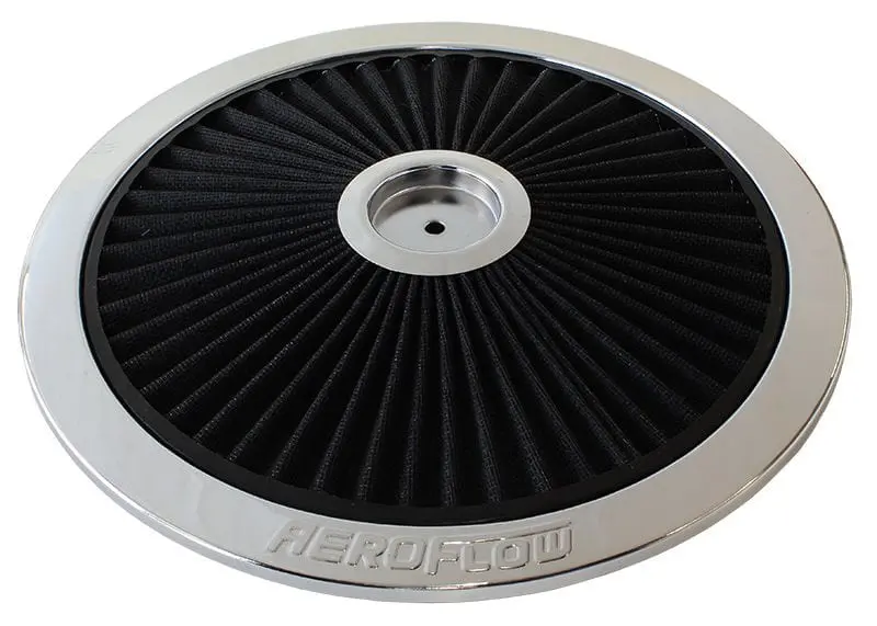 Chrome Full-Flow Air Filter Top Plate Af2851-1401 – Polished Aluminum Intake Cover 1