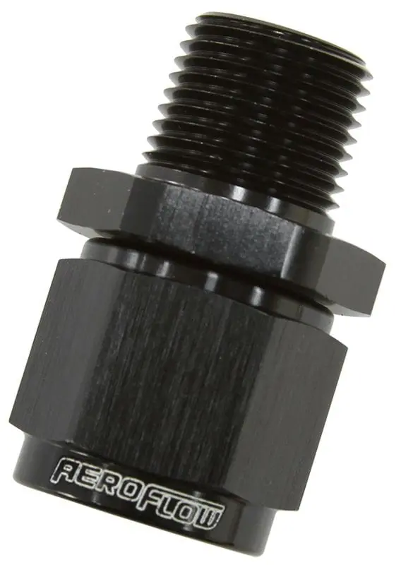 1/4" Male Npt To -8 An Straight Adapter Fitting (Black) 1