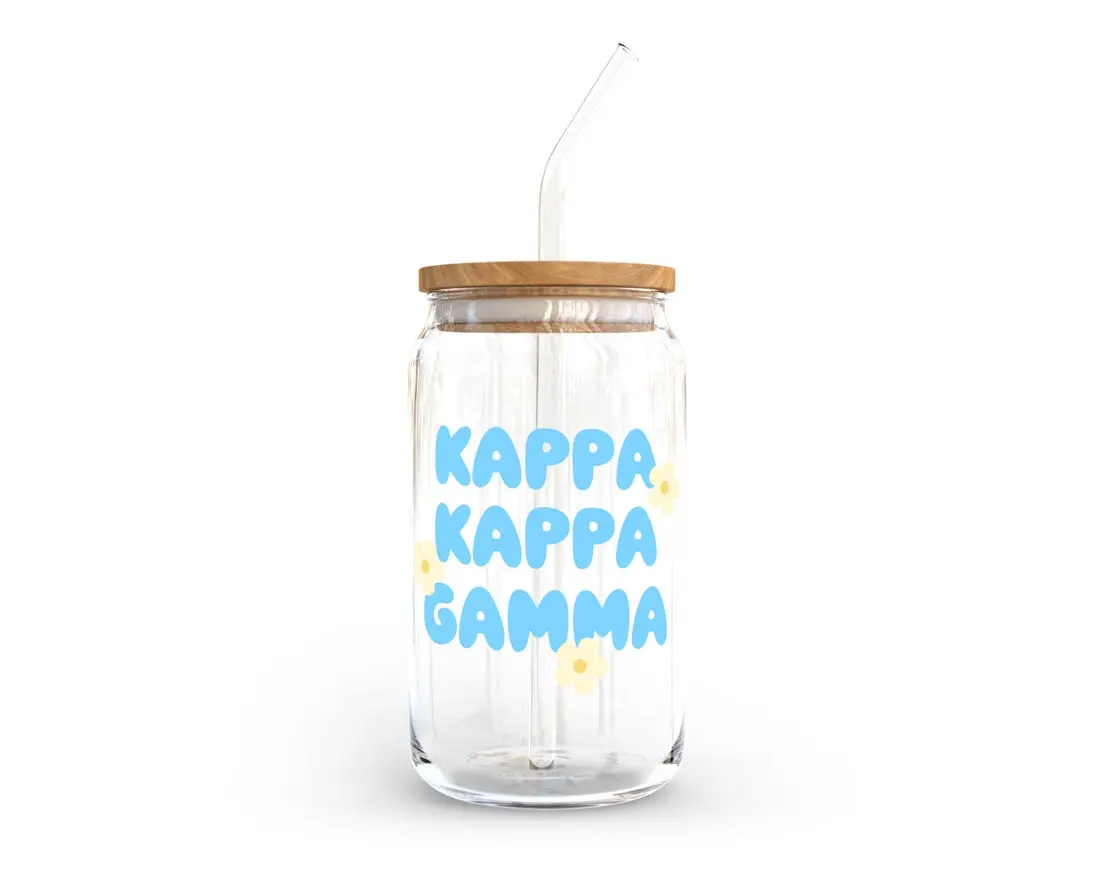 Kappa Kappa Gamma Cup With Yellow Flowers 1