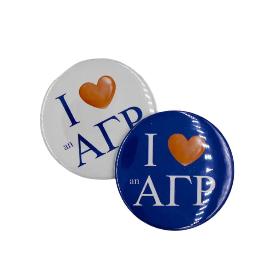 Alpha Gamma Rho Printed Game Day Button 1