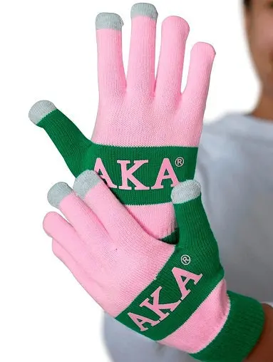 Alpha Kappa Alpha Knit Texting Gloves 1