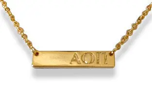 Alpha Omicron Pi Bar Necklace 1