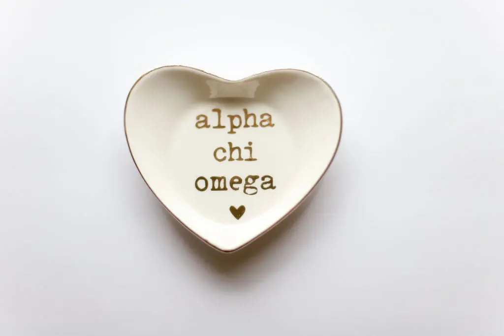 Alpha Chi Omega Heart Ring Dish 1