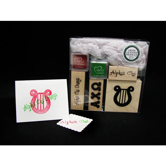 Alpha Chi Omega Rubber Stamp Kit 1