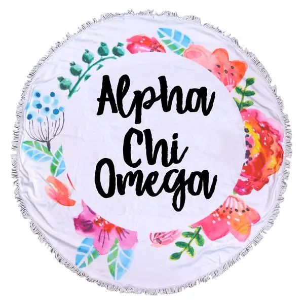 Alpha Chi Omega Fringe Towel Blanket 1