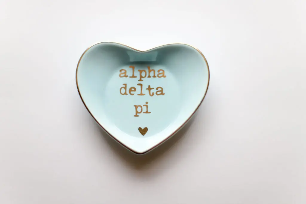 Alpha Delta Pi Heart Ring Dish 1