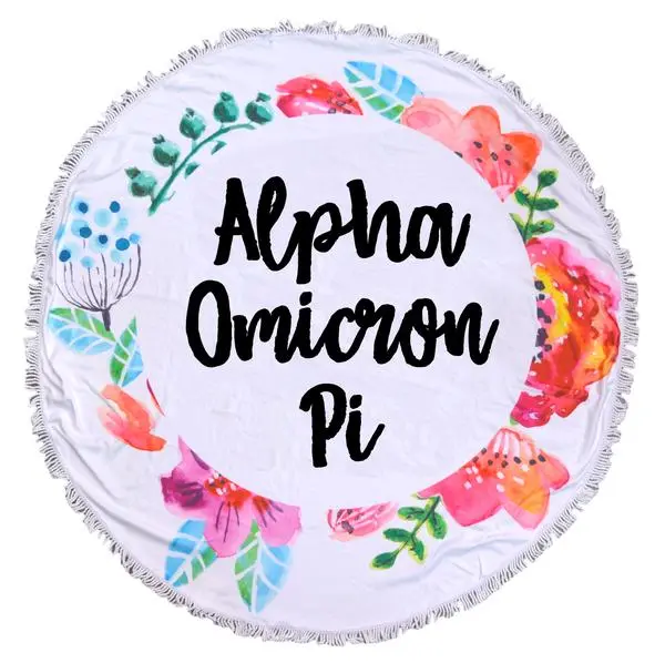 Alpha Omicron Pi Fringe Towel Blanket 1