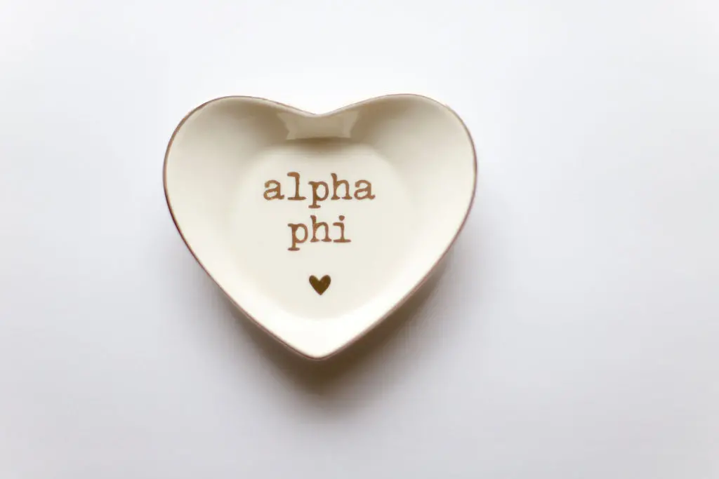 Alpha Phi Heart Ring Dish 1