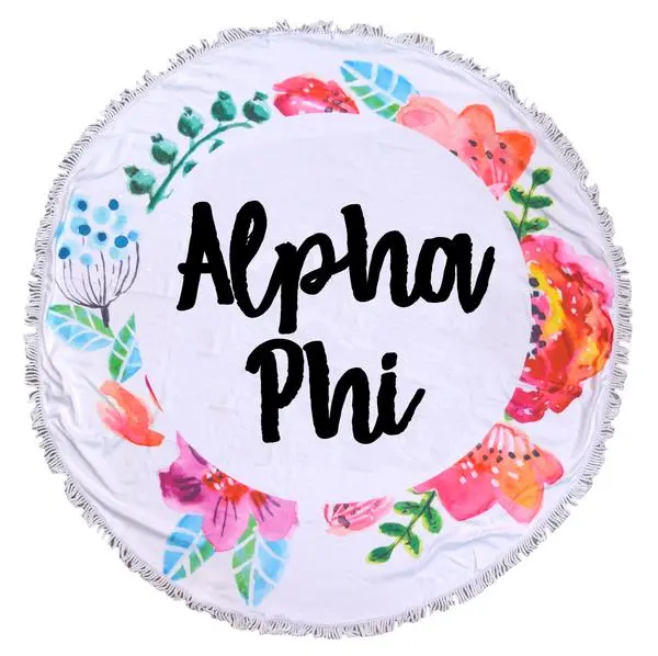 Alpha Phi Fringe Towel Blanket 1
