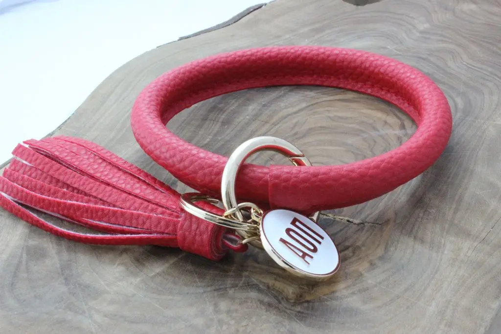 Alpha Omicron Pi Keychain Bangle 1