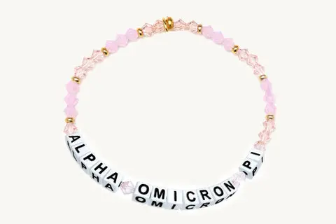 Alpha Omicron Pi Beaded Sorority Name Bracelet 1