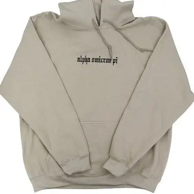 Alpha Omicron Pi Embroidered Hooded Sweatshirt 1