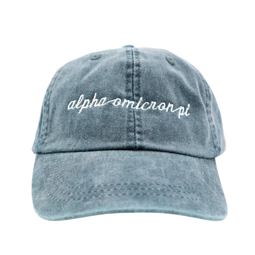 Alpha Omicron Pi Script Hat - 1012-50A534-052824 1