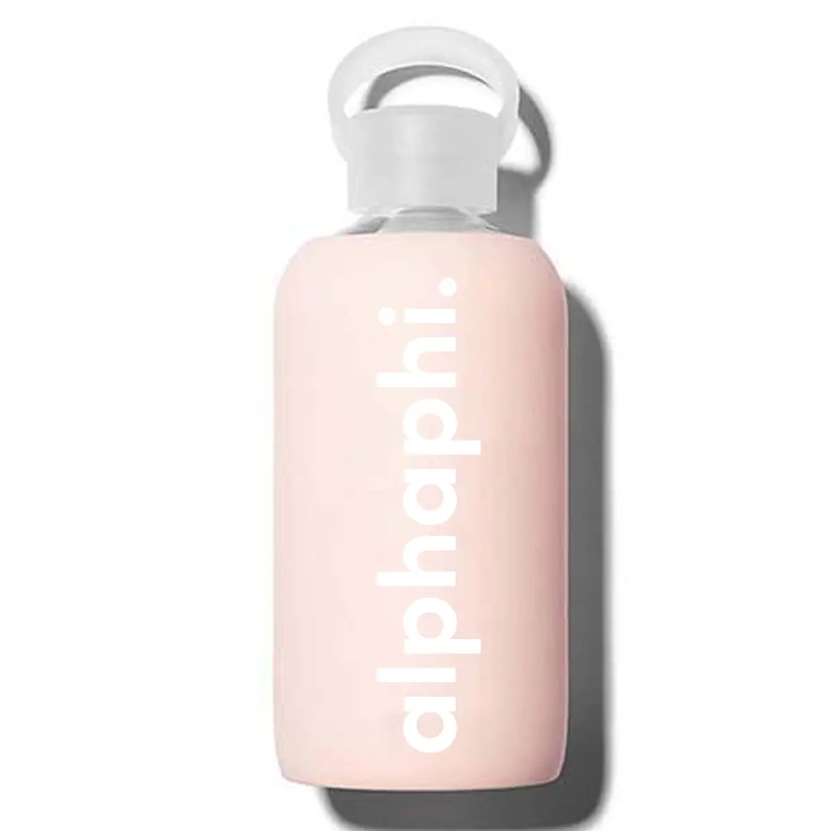 Alpha Phi Glass Silicone Sleeve Water Bottle 1