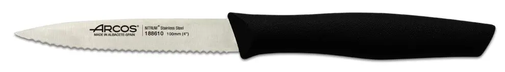 Arcos Black Serrated Pairing Knife - 100Mm 1