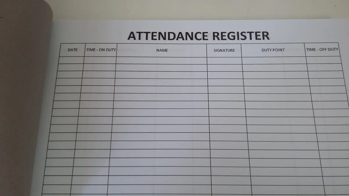 Attendance Register 1