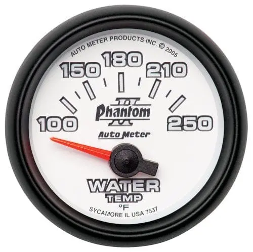Phantom Ii Au7537 Water Temperature Gauge – 2-1/16" Analog Dial With Led Backlighting 1