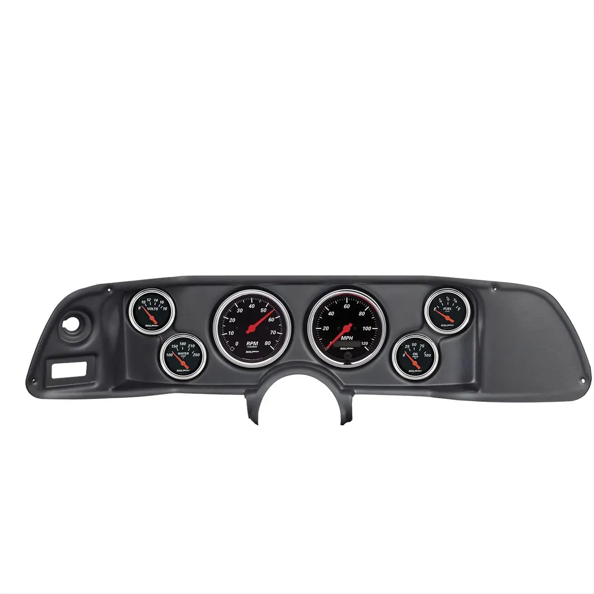 Autometer 7022-Db Designer Black Instrument Cluster – Customizable Analog Gauge Panel 1