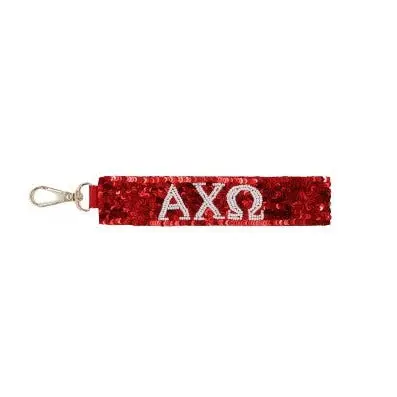Alpha Chi Omega Sequin Wristlet 1