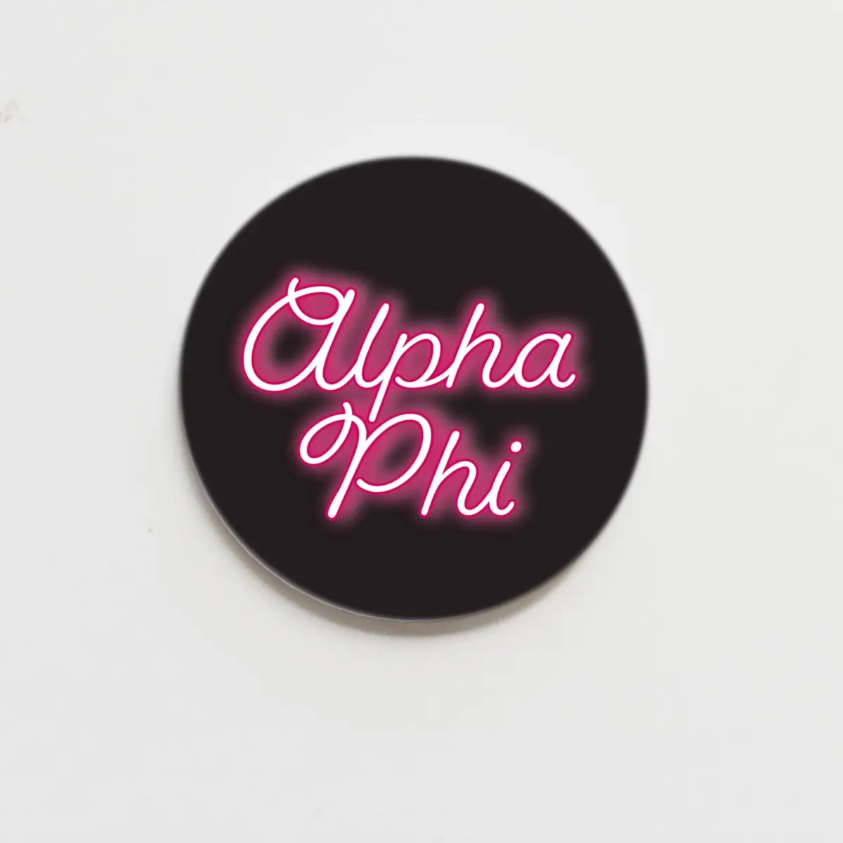 Alpha Phi Neon Greek Button - 2.25 Inch 1
