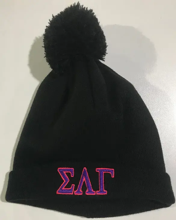 Sigma Lambda Gamma Pom Pom Beanie 1