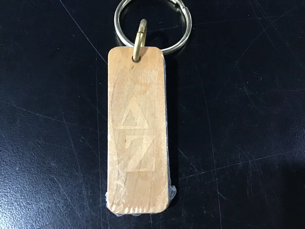 Delta Zeta Wood Keychain 1