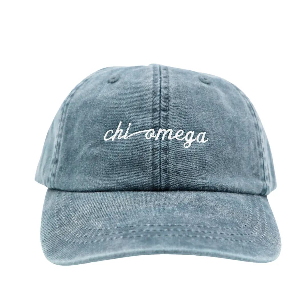 Chi Omega Script Hat 2