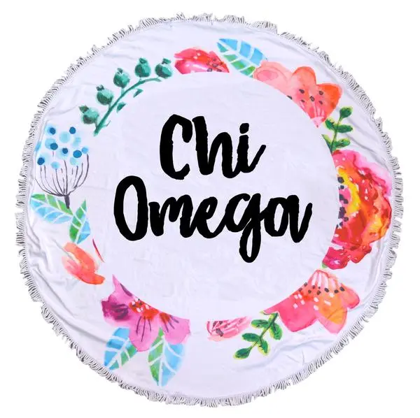 Chi Omega Fringe Towel Blanket 1