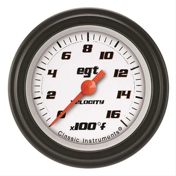 Classic Instruments Vs198Wblf Velocity Series Gauges – White Dial With Black Lighting 1