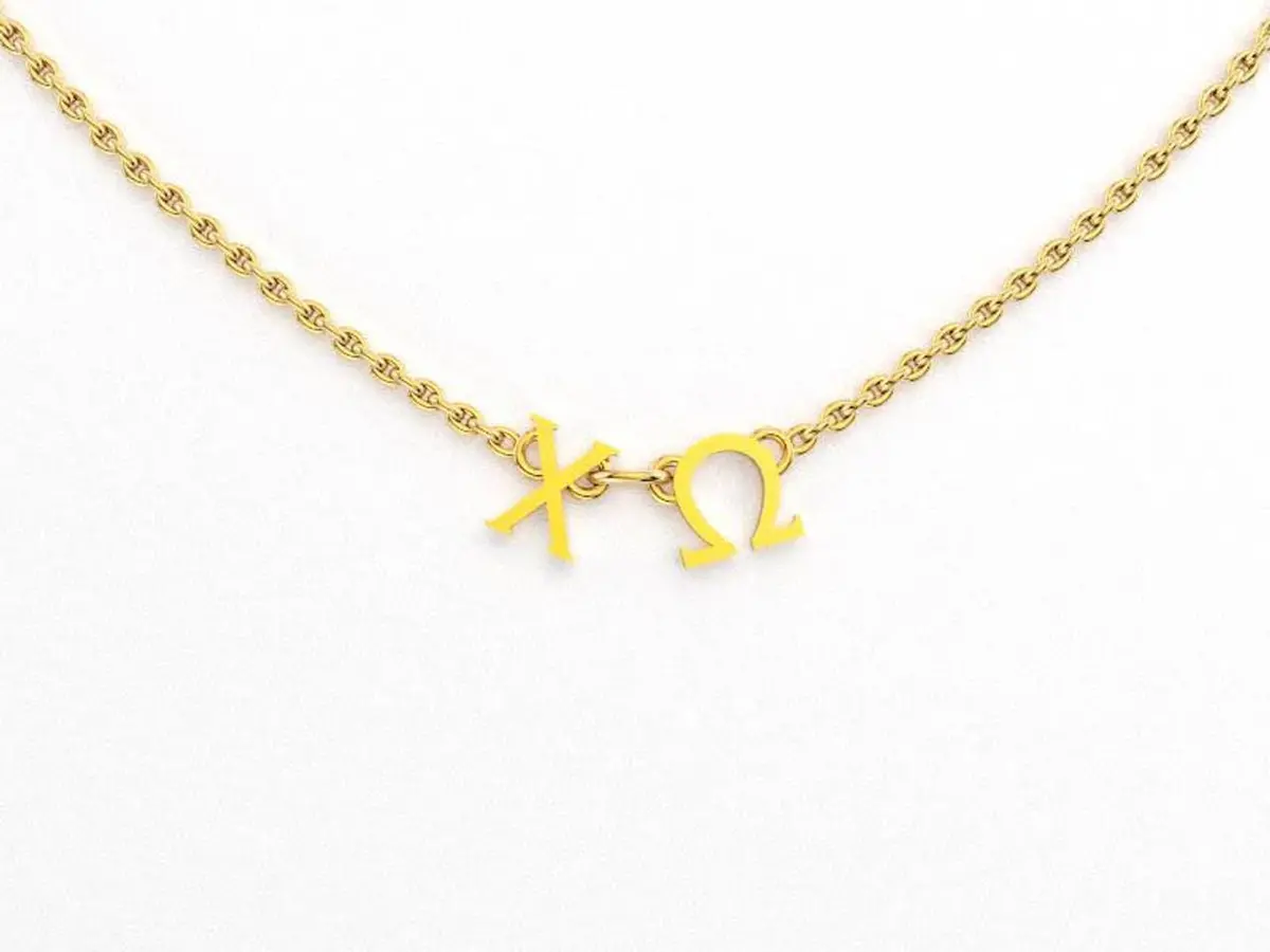 Chi Omega Phoebe Greek Necklace 1