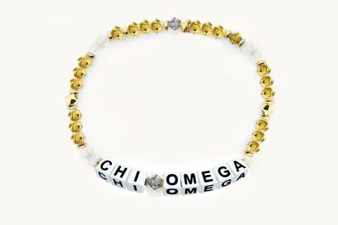 Chi Omega Beaded Sorority Name Bracelet 1