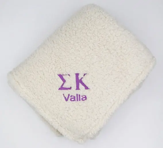 Sorority Cozy Blanket With Embroidery 1
