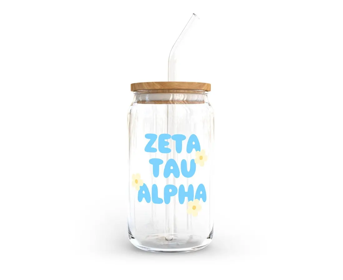 Zeta Tau Alpha Cup With Yellow Flowers 1