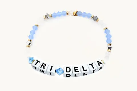 Delta Delta Delta Beaded Sorority Name Bracelet 1
