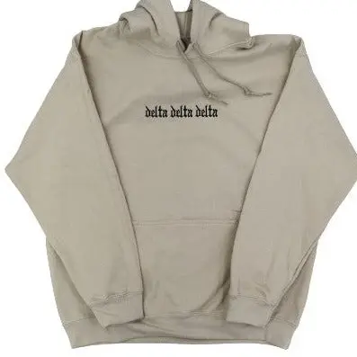 Delta Delta Delta Embroidered Hooded Sweatshirt 1