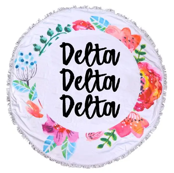 Delta Delta Delta Fringe Towel Blanket 1