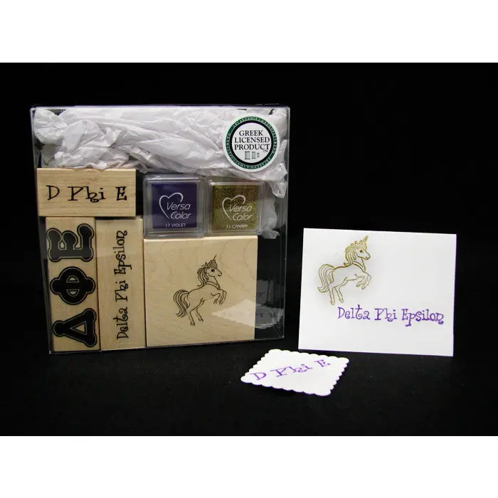 Delta Phi Epsilon Rubber Stamp Kit 1