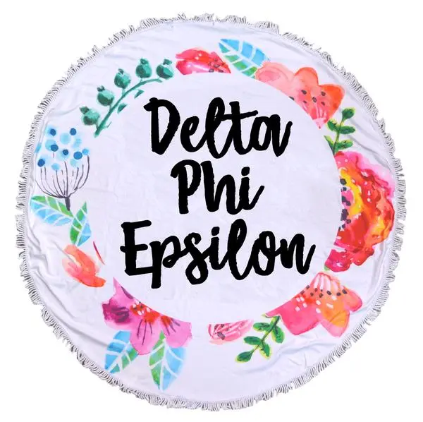 Delta Phi Epsilon Fringe Towel Blanket 1
