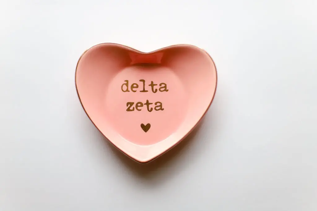 Delta Zeta Heart Ring Dish 1