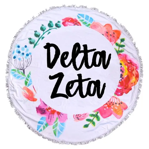 Delta Zeta Fringe Towel Blanket 1