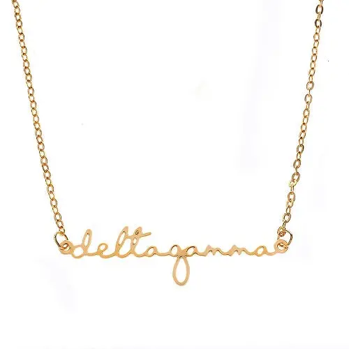Delta Gamma Script Necklace 1