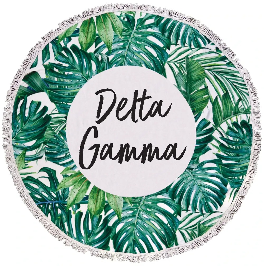 Delta Gamma Palm Leaf Fringe Towel Blanket 1