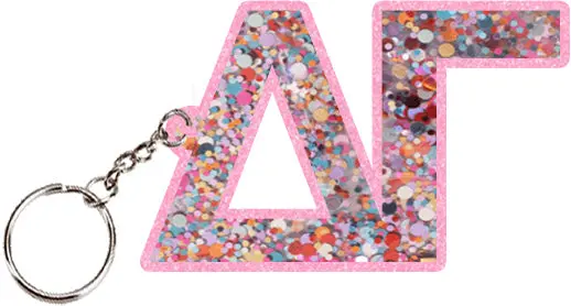 Delta Gamma Confetti Keychain 1