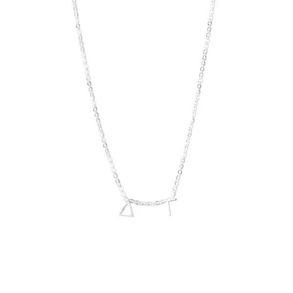 Delta Gamma Silver Greek Letters Necklace 1