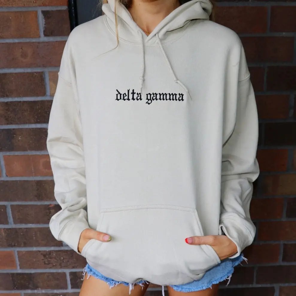 Delta Gamma Embroidered Hooded Sweatshirt 1