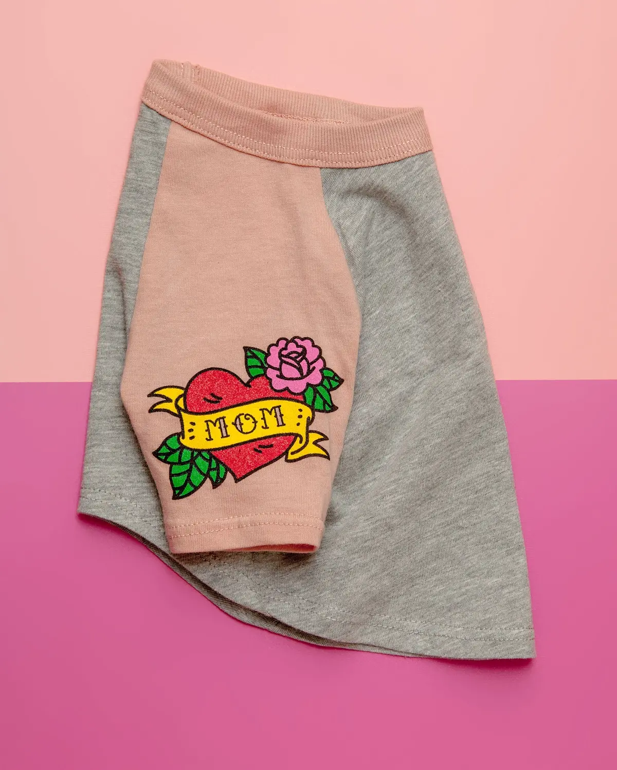 Mom Tattoo Tee In Pink 1