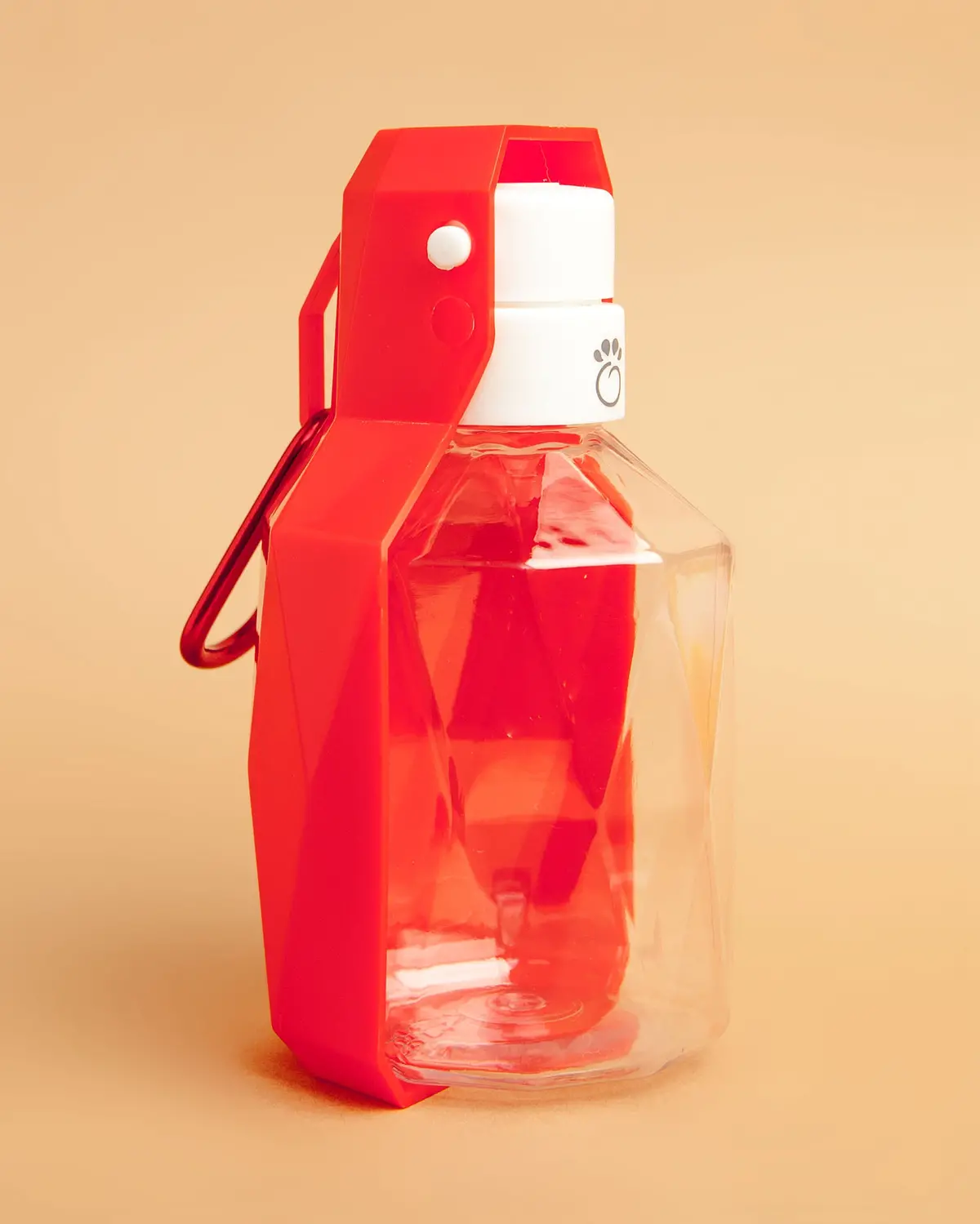 Dog Travel Water Bottle With Foldout Bowl In Red 1