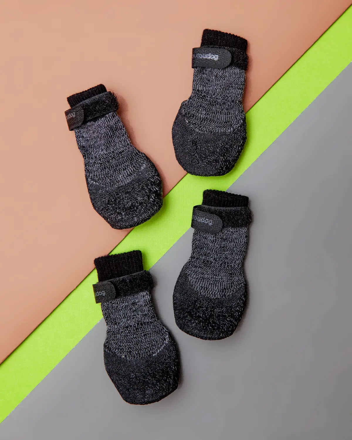 Rubber Dipped Dog Sock Boots In Black 1