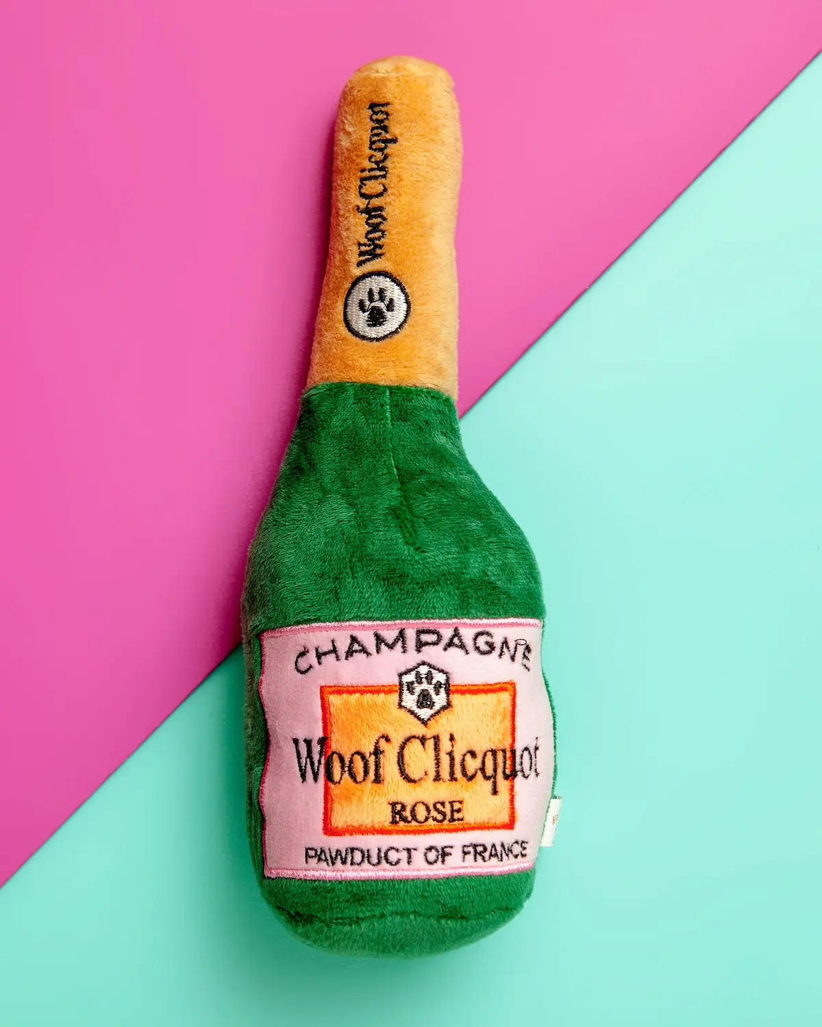 Woof Clicquot Rosé Plush Dog Toy 1