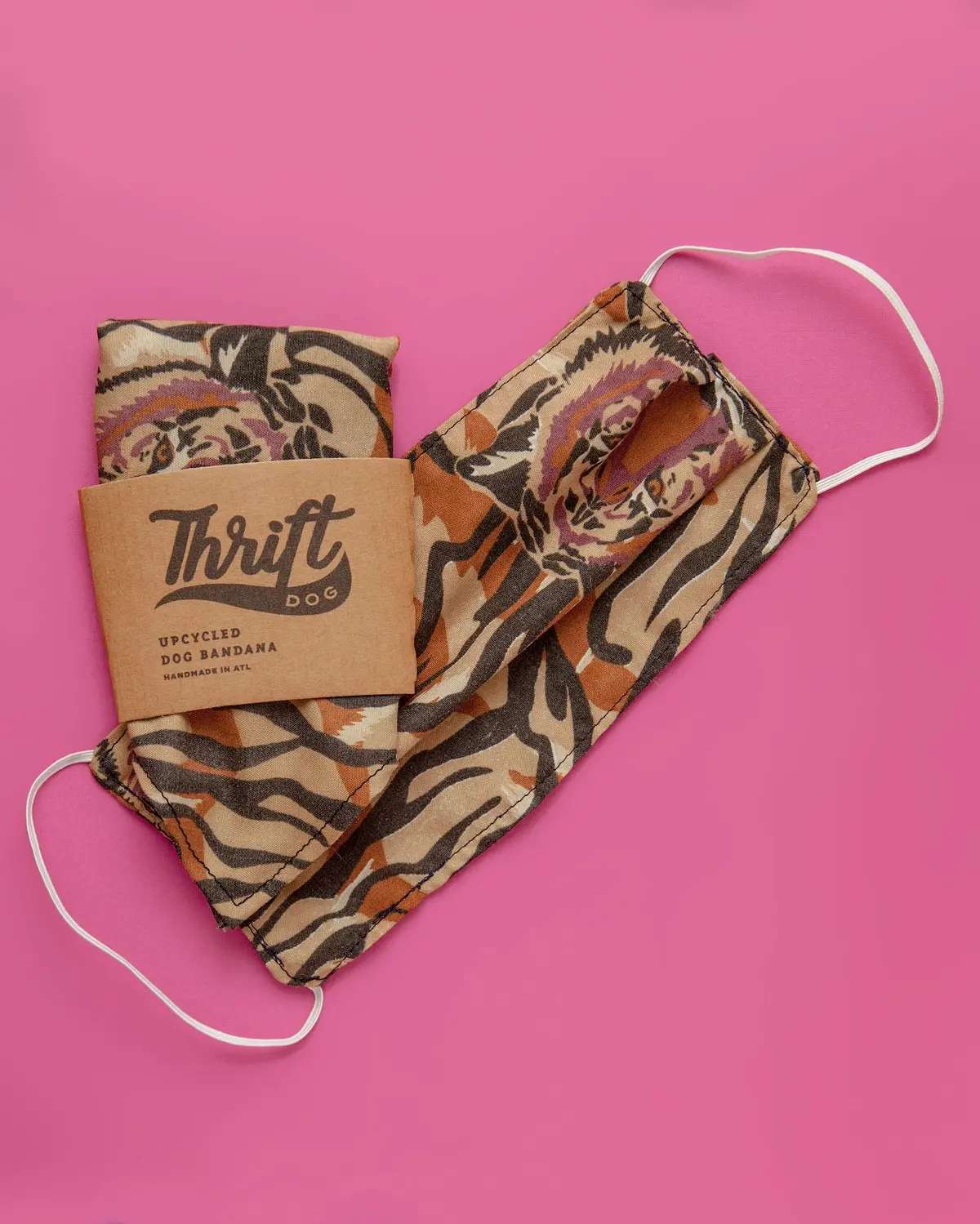 Matching Face Mask & Dog Bandana Set In Go Exotic << Final Sale >> 1